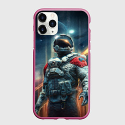 Чехол iPhone 11 Pro матовый Пилот Шаттла - Старфилд, цвет: 3D-малиновый