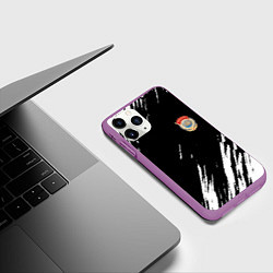 Чехол iPhone 11 Pro матовый Ссср спортивный стиль, цвет: 3D-фиолетовый — фото 2