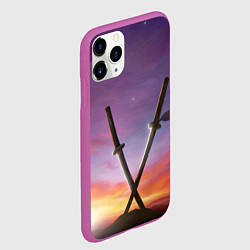 Чехол iPhone 11 Pro матовый Touhou Project Youmu Swords, цвет: 3D-фиолетовый — фото 2
