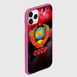 Чехол iPhone 11 Pro матовый Патриот ссср, цвет: 3D-фиолетовый — фото 2