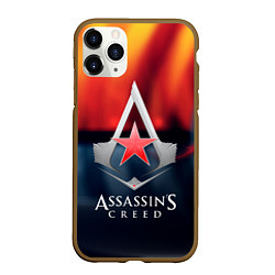 Чехол iPhone 11 Pro матовый Assassins Creed ussr, цвет: 3D-коричневый