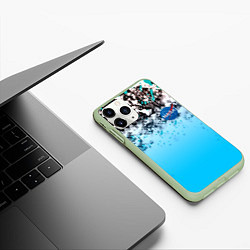 Чехол iPhone 11 Pro матовый Nasa space, цвет: 3D-салатовый — фото 2