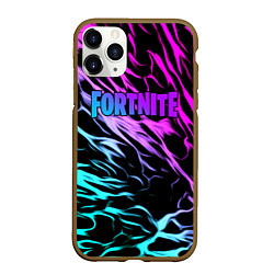 Чехол iPhone 11 Pro матовый Fortnite neon uniform