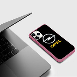Чехол iPhone 11 Pro матовый Opel sport car, цвет: 3D-малиновый — фото 2