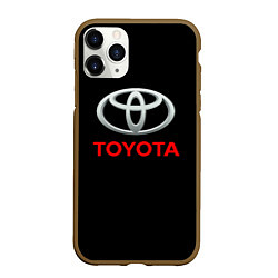 Чехол iPhone 11 Pro матовый Toyota sport car, цвет: 3D-коричневый