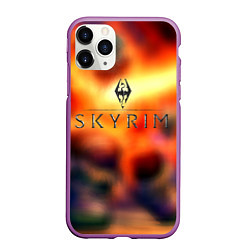 Чехол iPhone 11 Pro матовый Skyrim rpg game, цвет: 3D-фиолетовый