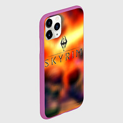 Чехол iPhone 11 Pro матовый Skyrim rpg game, цвет: 3D-фиолетовый — фото 2