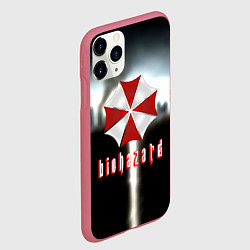 Чехол iPhone 11 Pro матовый Raccoon city, цвет: 3D-малиновый — фото 2