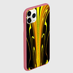 Чехол iPhone 11 Pro матовый Предупреждающая осиная расцветка, цвет: 3D-малиновый — фото 2