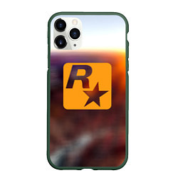 Чехол iPhone 11 Pro матовый Grand Theft Auto rockstar game, цвет: 3D-темно-зеленый