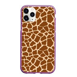 Чехол iPhone 11 Pro матовый Кожа жирафа - giraffe