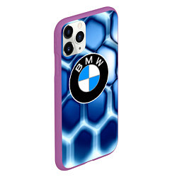 Чехол iPhone 11 Pro матовый Bmw carbon sport auto brend, цвет: 3D-фиолетовый — фото 2