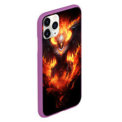 Чехол iPhone 11 Pro матовый Стремительный Феникс, цвет: 3D-фиолетовый — фото 2