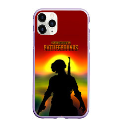 Чехол iPhone 11 Pro матовый Pubg summer war, цвет: 3D-светло-сиреневый