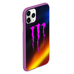 Чехол iPhone 11 Pro матовый Monster energy gradient color, цвет: 3D-фиолетовый — фото 2