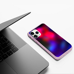 Чехол iPhone 11 Pro матовый Гградиент красный и синий, цвет: 3D-розовый — фото 2