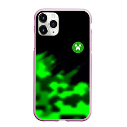Чехол iPhone 11 Pro матовый Creeper steel, цвет: 3D-розовый
