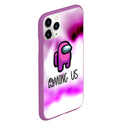 Чехол iPhone 11 Pro матовый Among us game pink, цвет: 3D-фиолетовый — фото 2