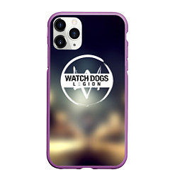 Чехол iPhone 11 Pro матовый Watch Dogs легион, цвет: 3D-фиолетовый