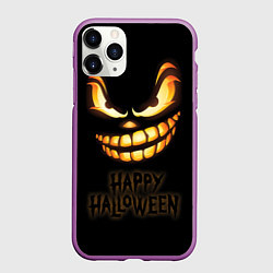 Чехол iPhone 11 Pro матовый Страшный Джек - хэллоуин, цвет: 3D-фиолетовый