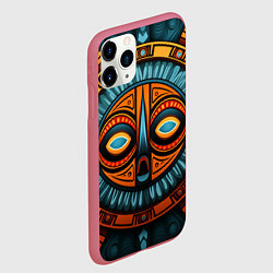 Чехол iPhone 11 Pro матовый Орнамент в африканском стиле, цвет: 3D-малиновый — фото 2