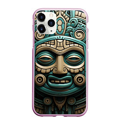 Чехол iPhone 11 Pro матовый Орнамент в стиле индейцев майя, цвет: 3D-розовый