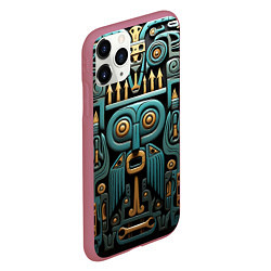 Чехол iPhone 11 Pro матовый Рисунок в египетском стиле, цвет: 3D-малиновый — фото 2