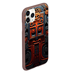 Чехол iPhone 11 Pro матовый Арт в этническом стиле, цвет: 3D-коричневый — фото 2