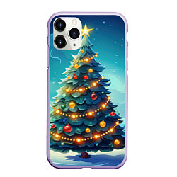 Чехол iPhone 11 Pro матовый Новогодняя елка