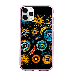 Чехол iPhone 11 Pro матовый Африканский узор - нейросеть, цвет: 3D-розовый