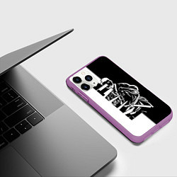 Чехол iPhone 11 Pro матовый Karate, цвет: 3D-фиолетовый — фото 2