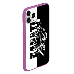 Чехол iPhone 11 Pro матовый Karate, цвет: 3D-фиолетовый — фото 2