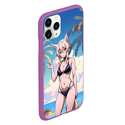 Чехол iPhone 11 Pro матовый Дзета в купальнике, цвет: 3D-фиолетовый — фото 2