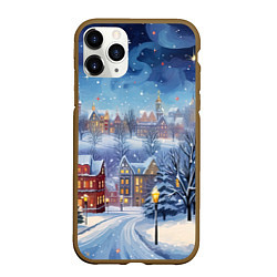 Чехол iPhone 11 Pro матовый New year city