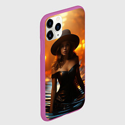 Чехол iPhone 11 Pro матовый Красавица ведьма, цвет: 3D-фиолетовый — фото 2