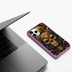 Чехол iPhone 11 Pro матовый Арт павшие викинги, цвет: 3D-фиолетовый — фото 2