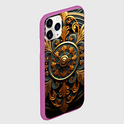 Чехол iPhone 11 Pro матовый Круглый орнамент в викингском стиле, цвет: 3D-фиолетовый — фото 2