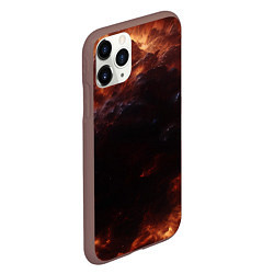 Чехол iPhone 11 Pro матовый Взрыв нейронной звезды в космосе, цвет: 3D-коричневый — фото 2