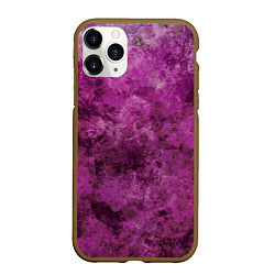 Чехол iPhone 11 Pro матовый Абстракция - гранат умбалит, цвет: 3D-коричневый