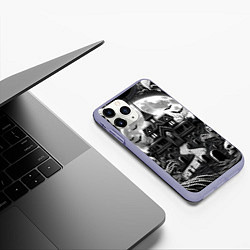 Чехол iPhone 11 Pro матовый Дом с привидениями, цвет: 3D-светло-сиреневый — фото 2