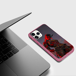 Чехол iPhone 11 Pro матовый Карлах из Baldurs Gate 3, цвет: 3D-малиновый — фото 2