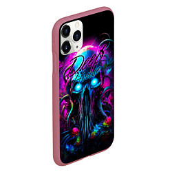 Чехол iPhone 11 Pro матовый Deep house neon, цвет: 3D-малиновый — фото 2