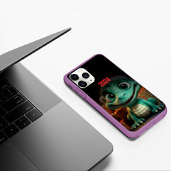 Чехол iPhone 11 Pro матовый 2024 новый год дракона, цвет: 3D-фиолетовый — фото 2