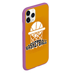 Чехол iPhone 11 Pro матовый Basketball - кольцо и мяч, цвет: 3D-фиолетовый — фото 2