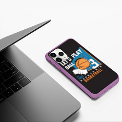 Чехол iPhone 11 Pro матовый Сыграем в мяч, цвет: 3D-фиолетовый — фото 2