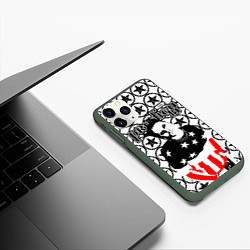 Чехол iPhone 11 Pro матовый The Prodigy Keith Flint firestarter, цвет: 3D-темно-зеленый — фото 2