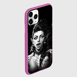 Чехол iPhone 11 Pro матовый Карлах ахегао - Baldurs gate 3, цвет: 3D-фиолетовый — фото 2