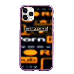 Чехол iPhone 11 Pro матовый Brazzers hub, цвет: 3D-фиолетовый