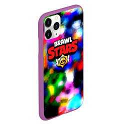 Чехол iPhone 11 Pro матовый Brawl stars все персонажи бравлеры, цвет: 3D-фиолетовый — фото 2