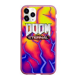 Чехол iPhone 11 Pro матовый Doom eternal srotm shadow, цвет: 3D-малиновый